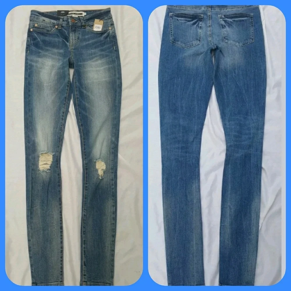 ASOS Noisy May LUCY SUPER SLIM skinny jeans w/destruction distressing NWT